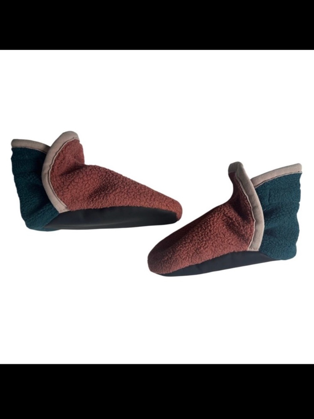 Patagonia Baby Synchilla Booties 6-12M Colorblock Fleece Non Slip Cozy
